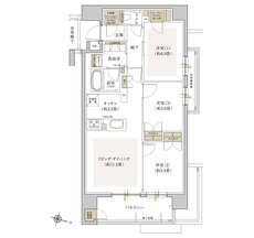 リビオ西新二丁目 間取り Hタイプ