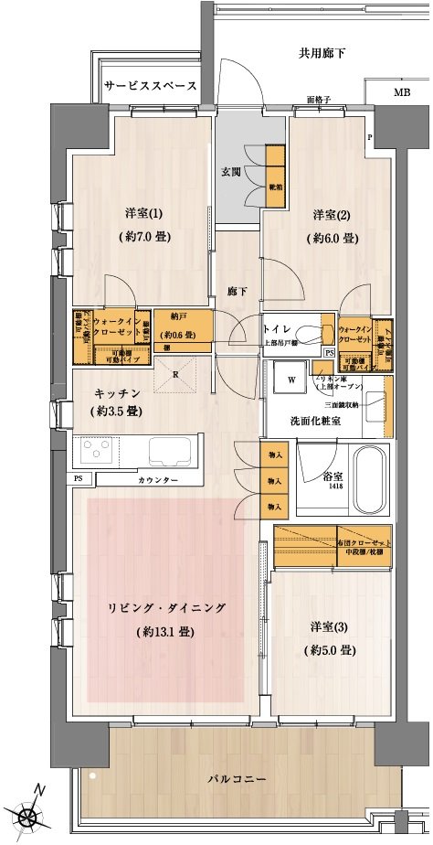 オハナ 松戸ガーデニア 間取り I type