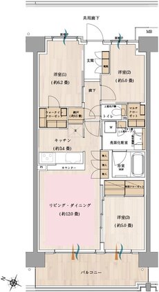 オハナ 松戸ガーデニア 間取り C type