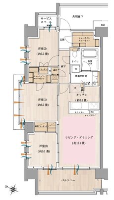 オハナ 松戸ガーデニア 間取り A type
