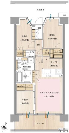 オハナ 松戸ガーデニア 間取り K type