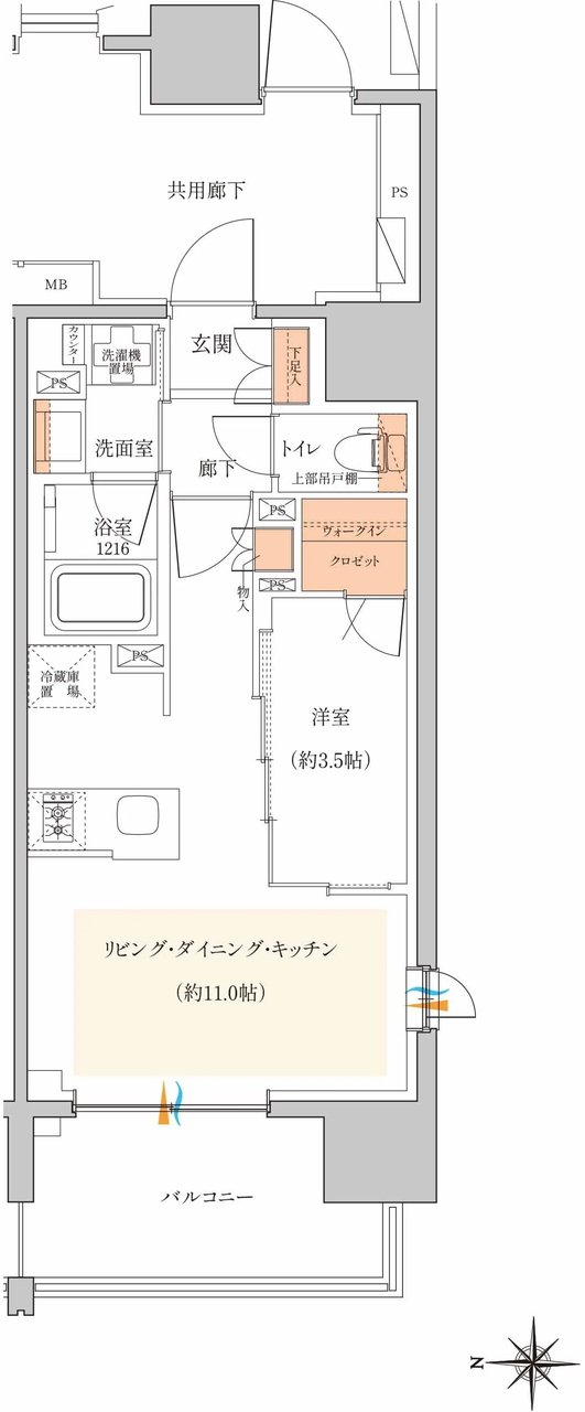 ネベル草加 Tiare 間取り C type