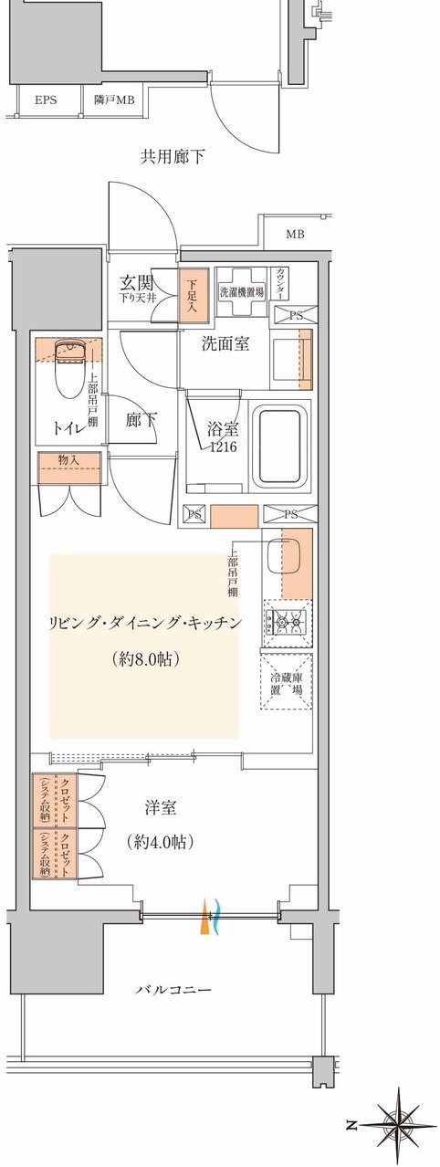 ネベル草加 Tiare 間取り B type