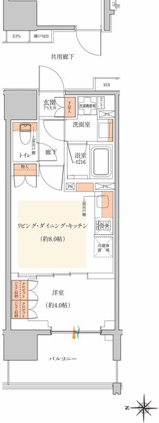ネベル草加 Tiare 間取り B type