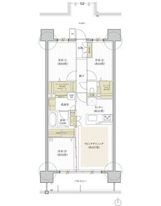 デュオヒルズ刈谷 間取り Bタイプ(先着順)