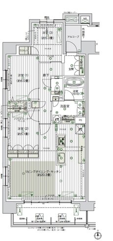デュオヒルズ刈谷 間取り Aタイプ メニュー5(先着順)
