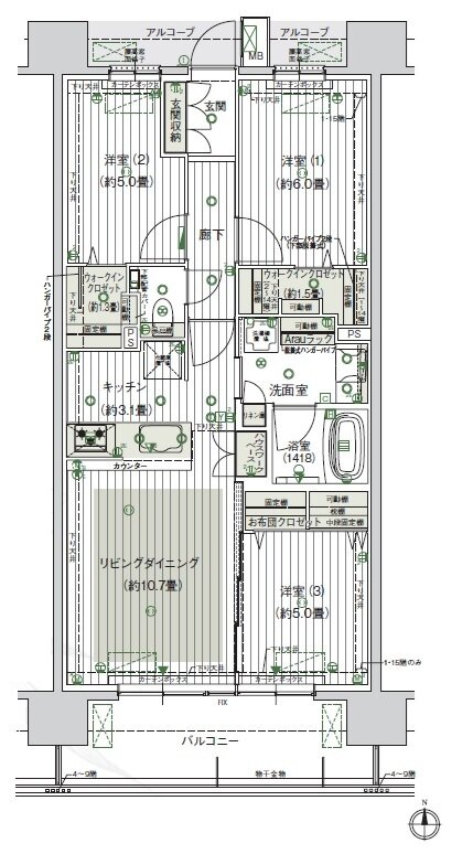 デュオヒルズ刈谷 間取り Fタイプ(先着順)