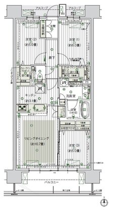 デュオヒルズ刈谷 間取り Fタイプ(先着順)