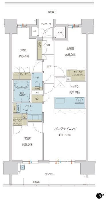 グランドオーク帯山 間取り C type