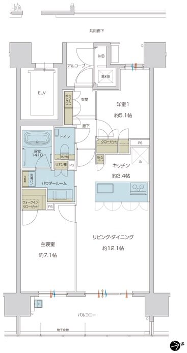 グランドオーク帯山 間取り E type