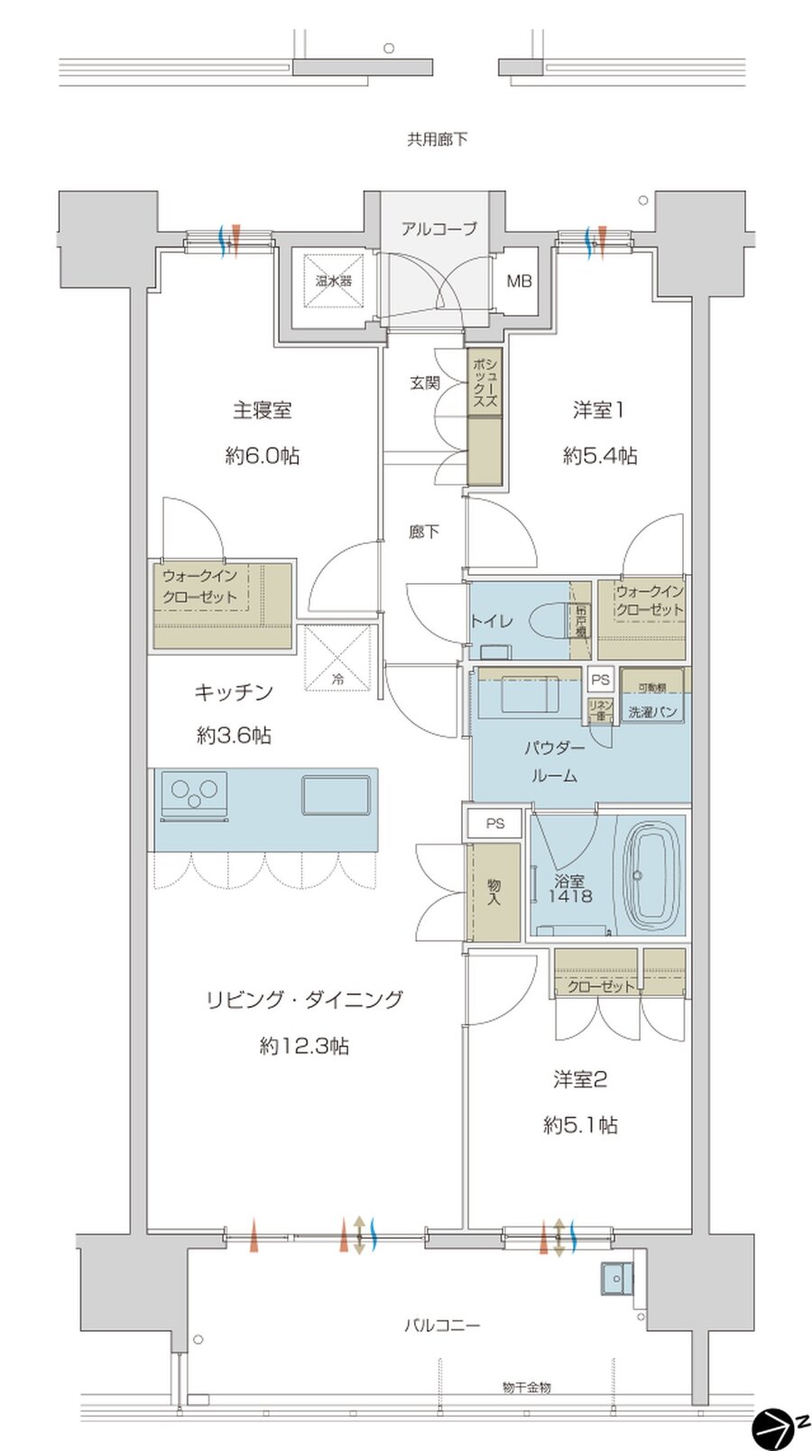 グランドオーク帯山 間取り B type