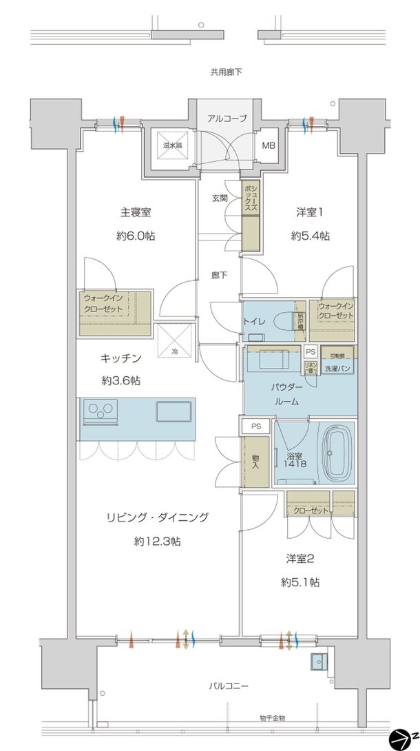 グランドオーク帯山 間取り B type