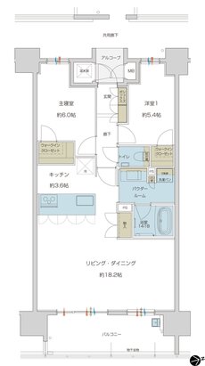 グランドオーク帯山 間取り B type (Menu)