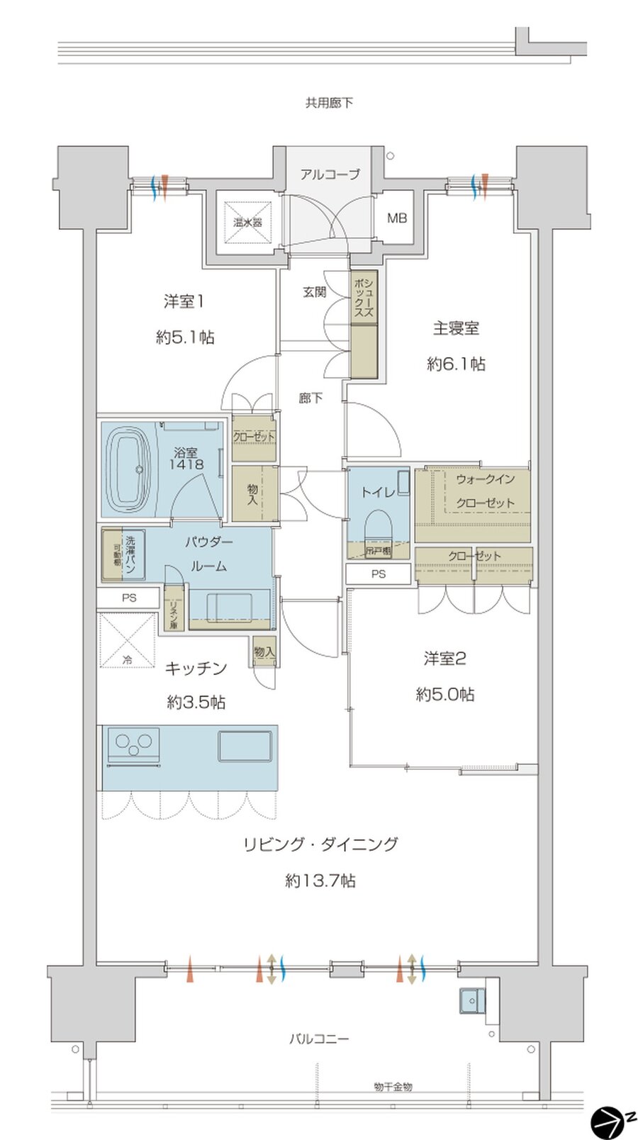 グランドオーク帯山 間取り D type