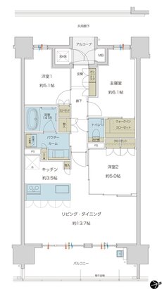 グランドオーク帯山 間取り D type