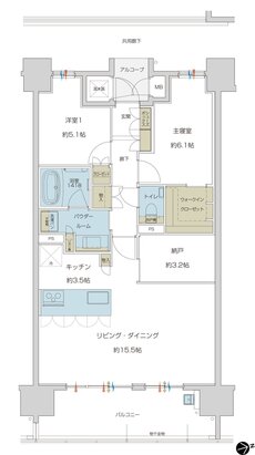 グランドオーク帯山 間取り D type (Menu)