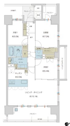 グランドオーク帯山 間取り F type