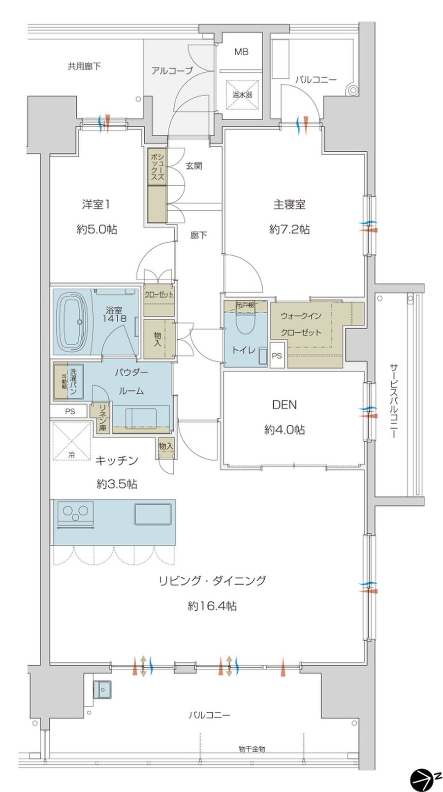グランドオーク帯山 間取り F type (Menu)