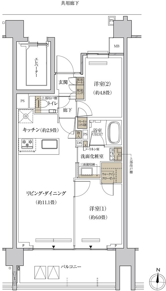 プラウド等々力ガーデンコート 間取り I type