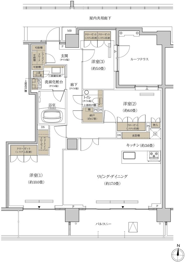 プラウド等々力ガーデンコート 間取り O type