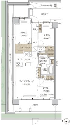 プラウド等々力ガーデンコート 間取り A type