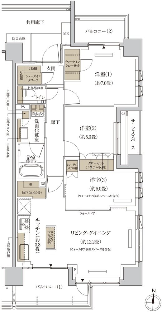 プラウド等々力ガーデンコート 間取り M type