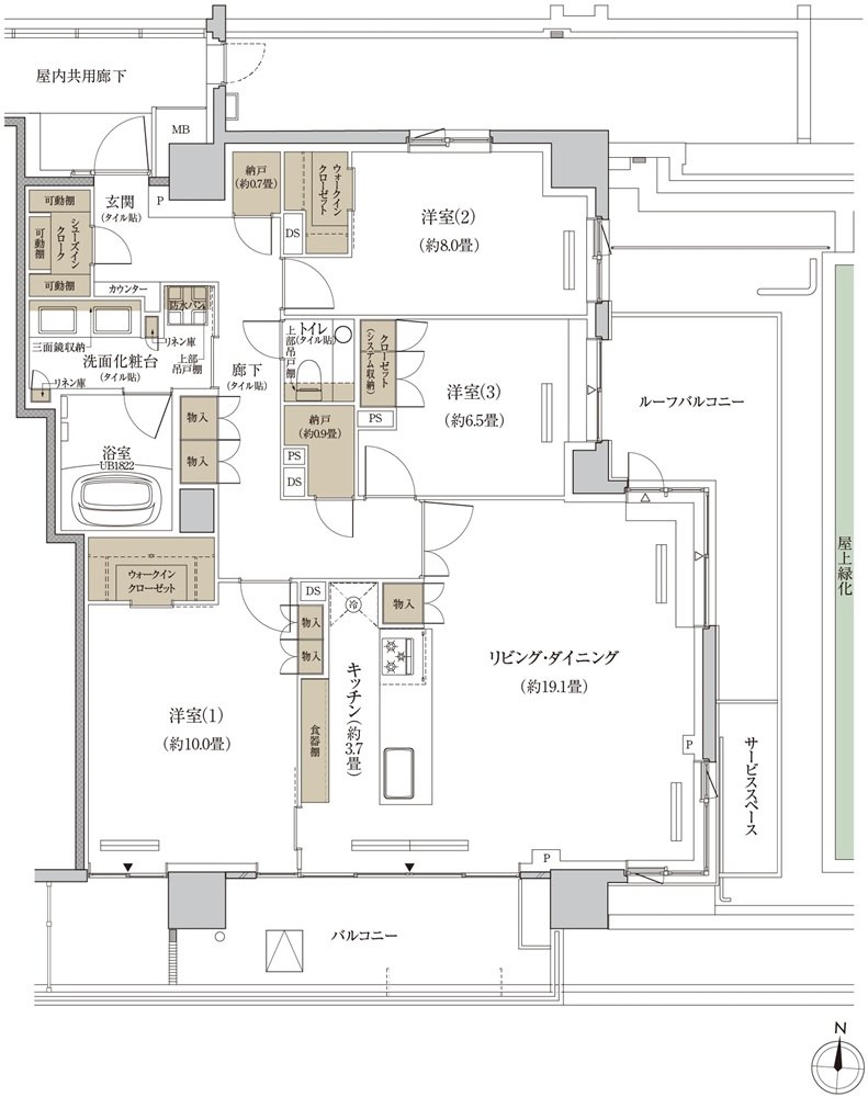 プラウド等々力ガーデンコート 間取り Q type