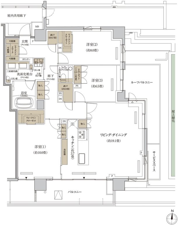 プラウド等々力ガーデンコート 間取り Q type