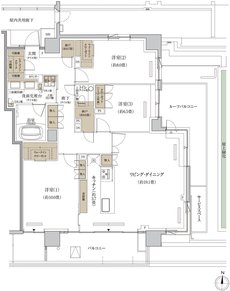 プラウド等々力ガーデンコート 間取り Q type