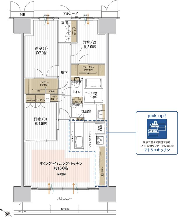 メイツ和泉中央ザ・マークス 間取り C TYPE