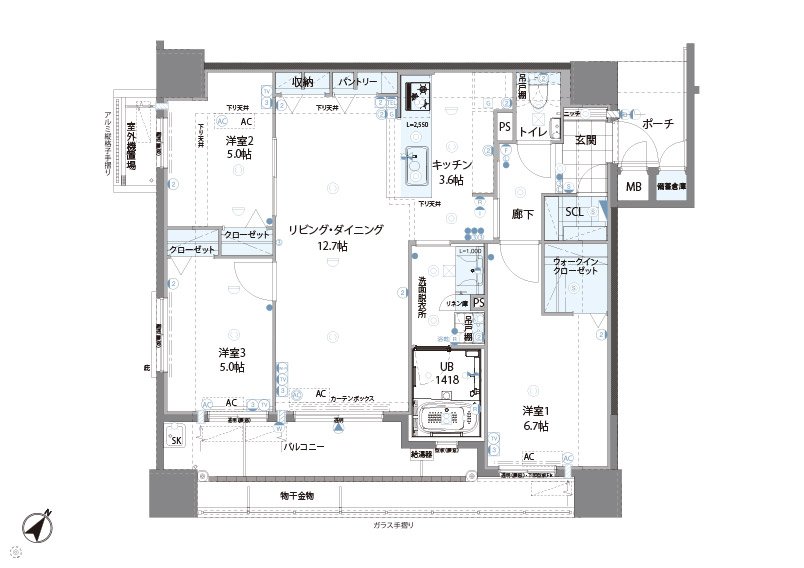 ビバシティ南山手七番館 Plaisir 間取り B type