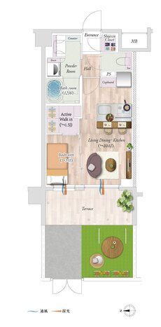 デュオヴェール南茨木 間取り Gtタイプ(先着順)