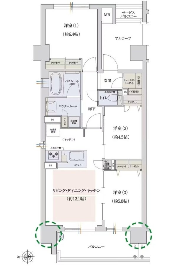 プレサンス ロジェ 新大宮 間取り Aタイプ