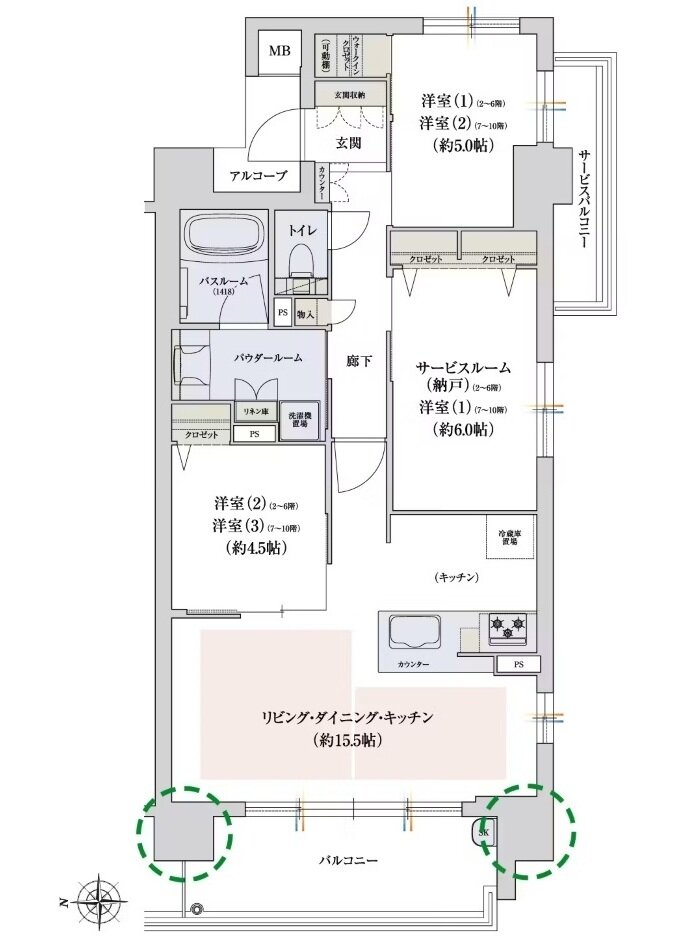 プレサンス ロジェ 新大宮 間取り Eタイプ