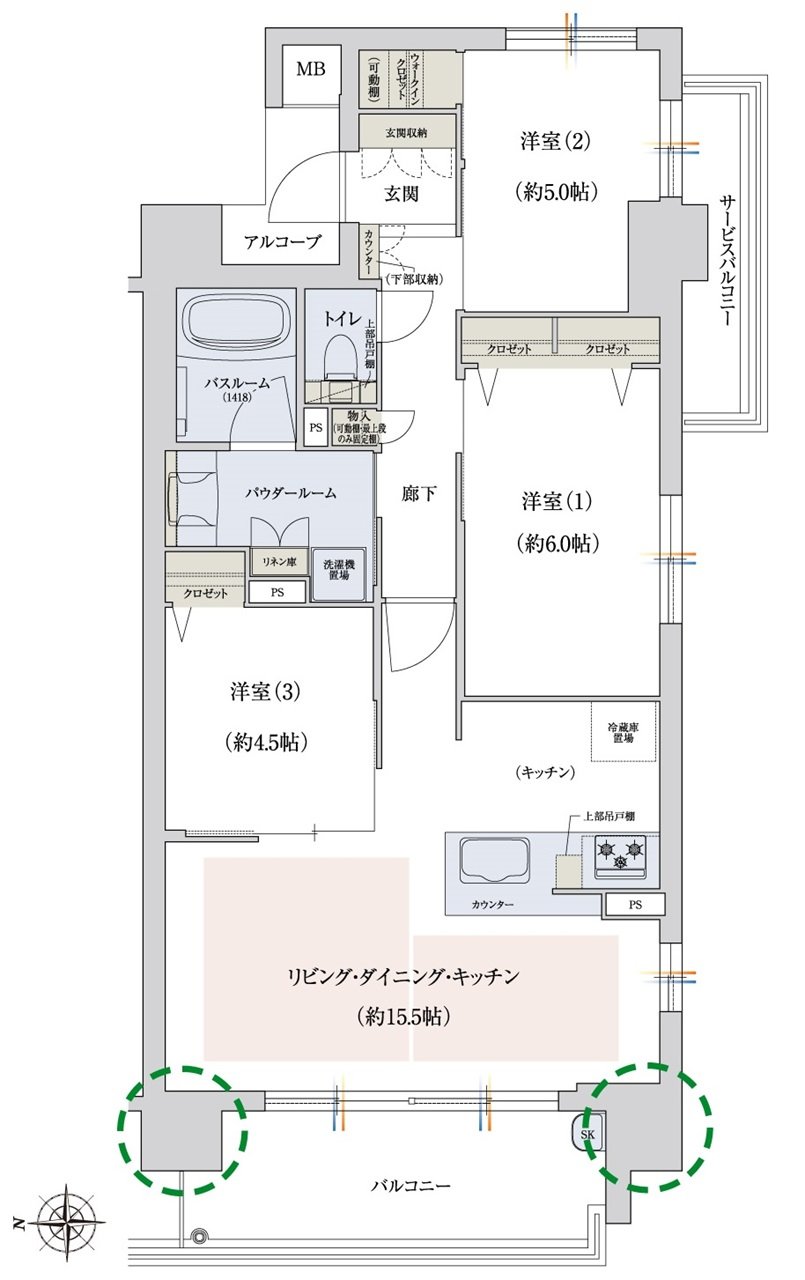 プレサンス ロジェ 新大宮 間取り Eタイプ