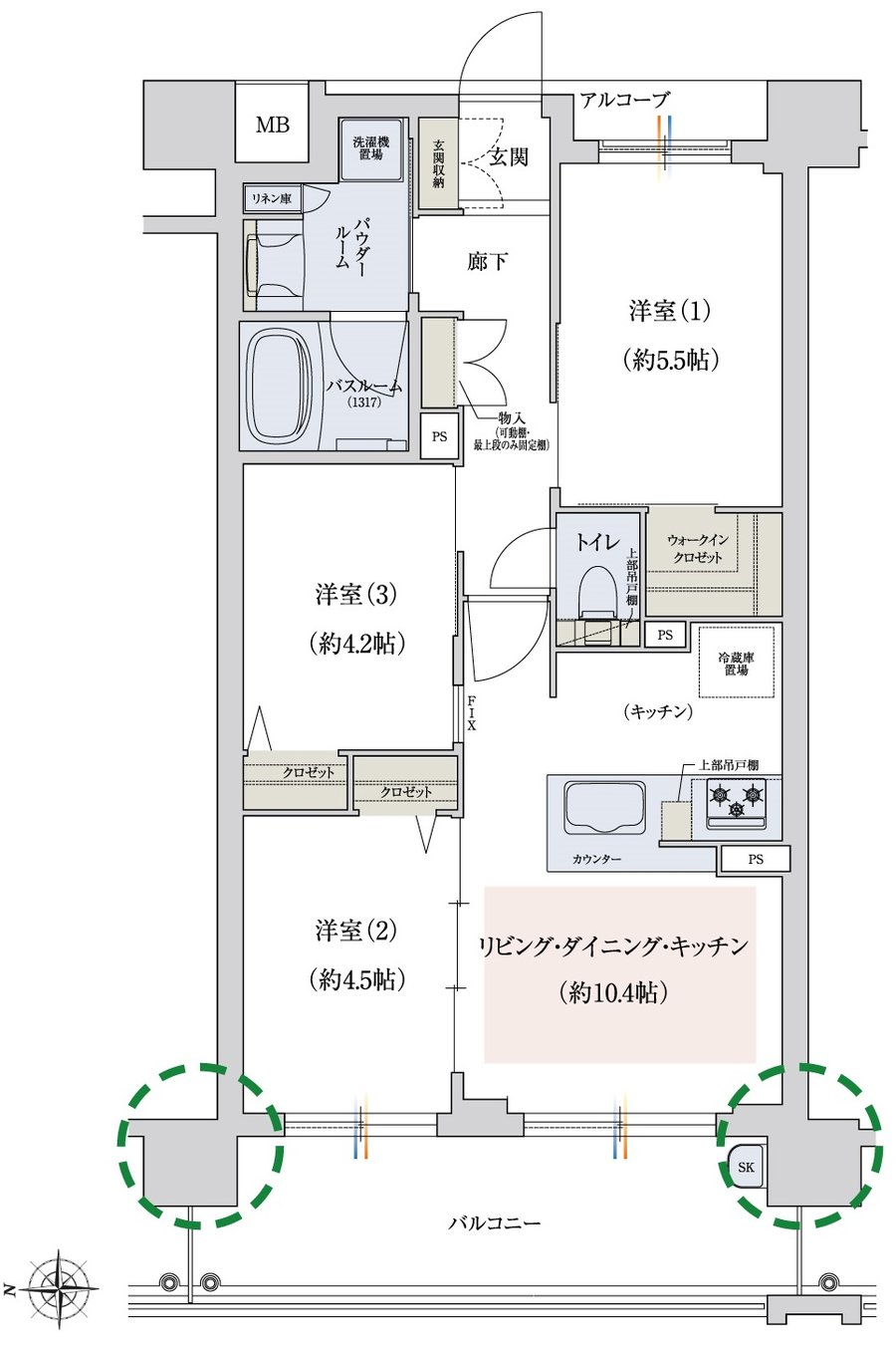 プレサンス ロジェ 新大宮 間取り Bタイプ