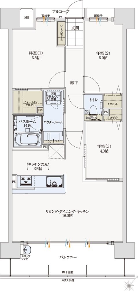 アルファステイツ新宮 間取り B type
