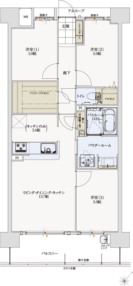 アルファステイツ新宮 間取り C type
