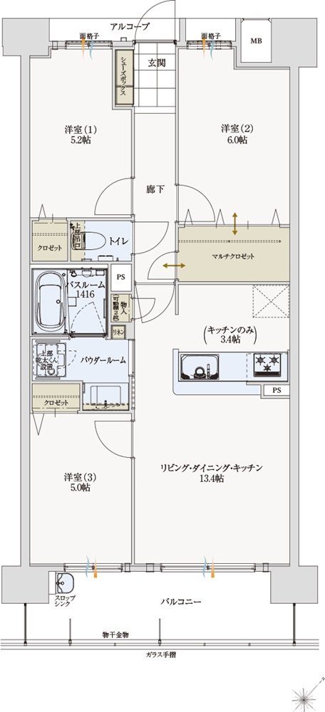アルファステイツ新宮 間取り D type