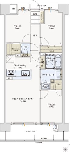 アルファステイツ新宮 間取り E type