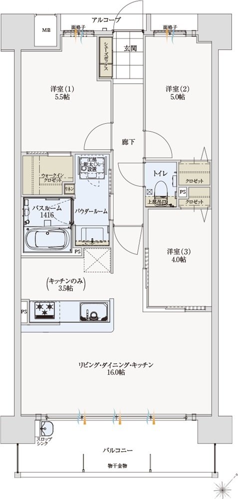 アルファステイツ新宮 間取り B1 type