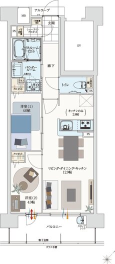 アルファステイツ新宮 間取り F type