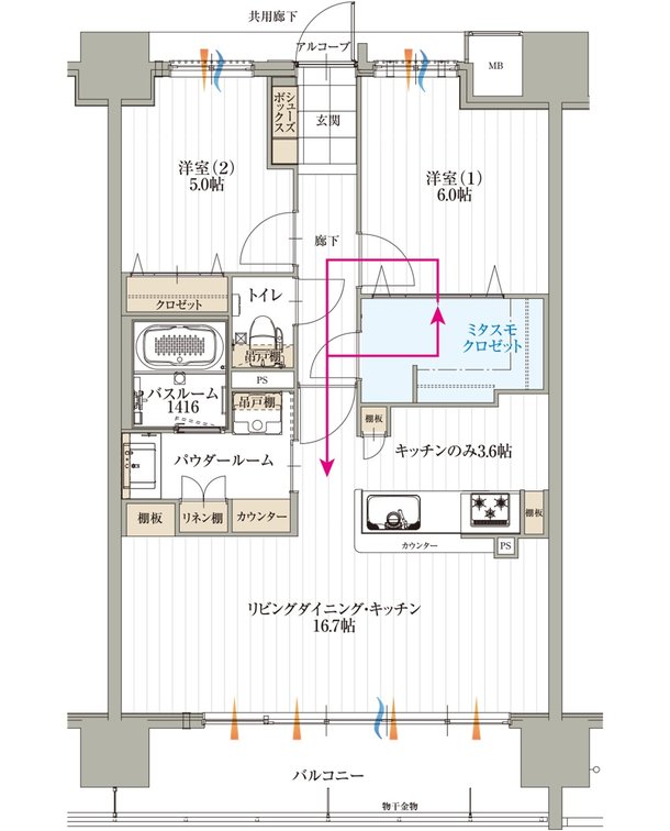 アルファステイツ名取大手町 間取り C TYPE