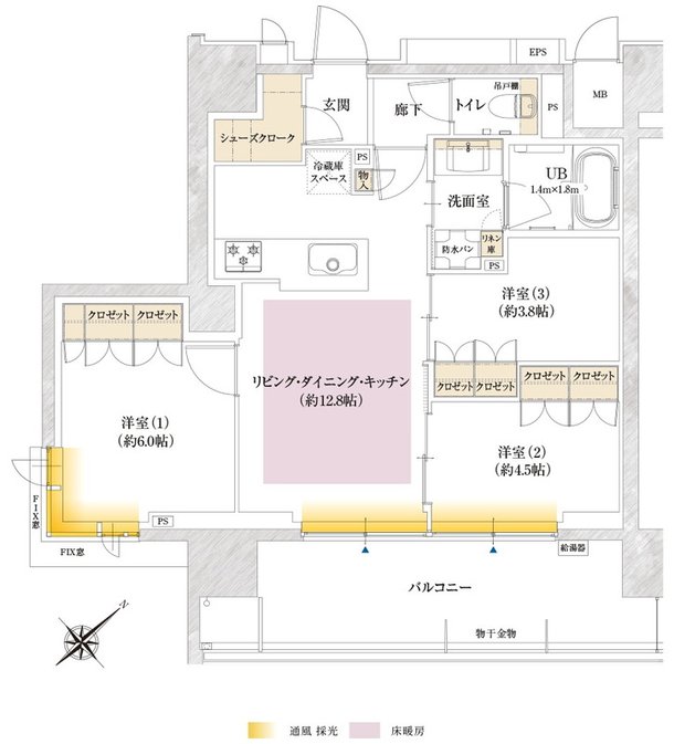 ポレスター千葉新宿 間取り Cタイプ