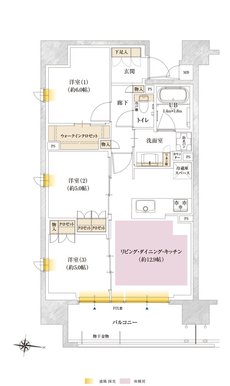 ポレスター千葉中央 間取り Aタイプ