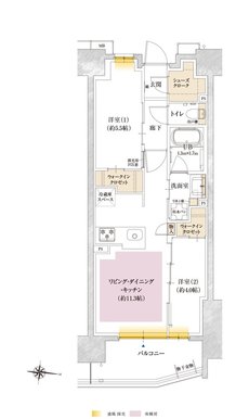 ポレスター千葉中央 間取り Cタイプ