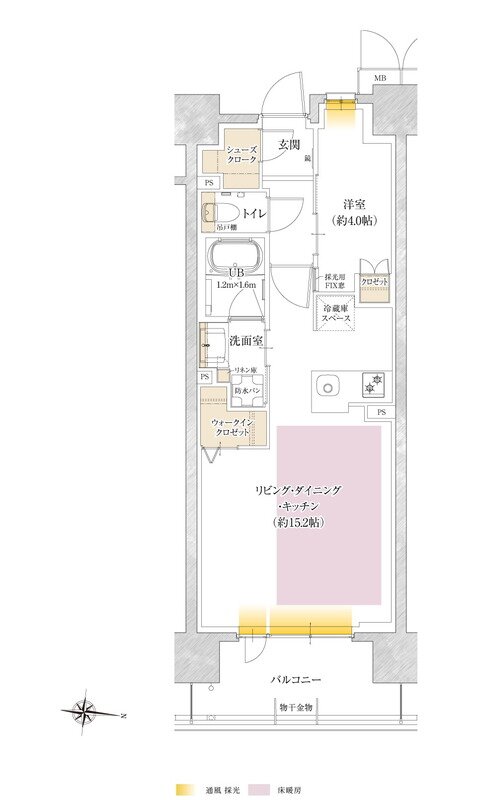 ポレスター千葉中央 間取り Bタイプ（MENU.1）