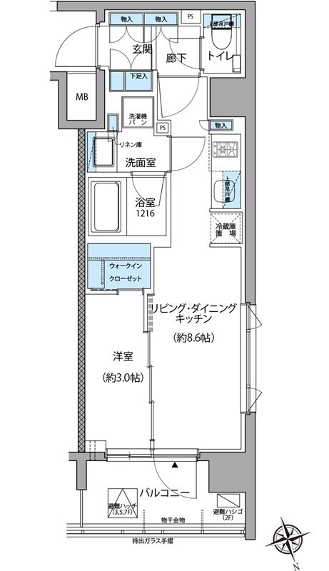 プレシスヴィアラ清瀬 間取り Eタイプ