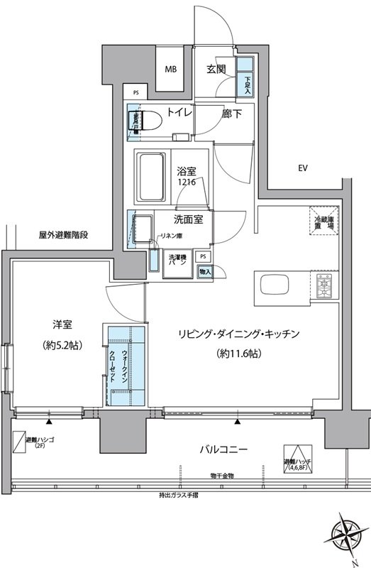 プレシスヴィアラ清瀬 間取り Aタイプ