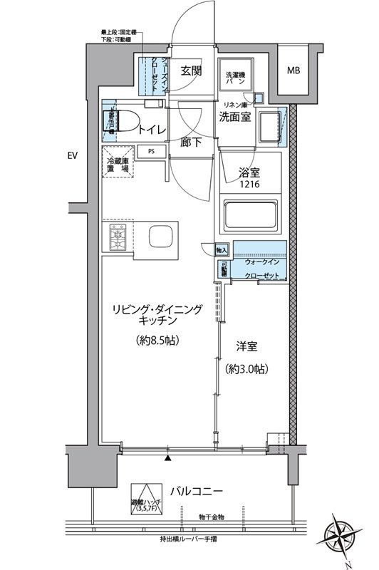 プレシスヴィアラ清瀬 間取り Bタイプ
